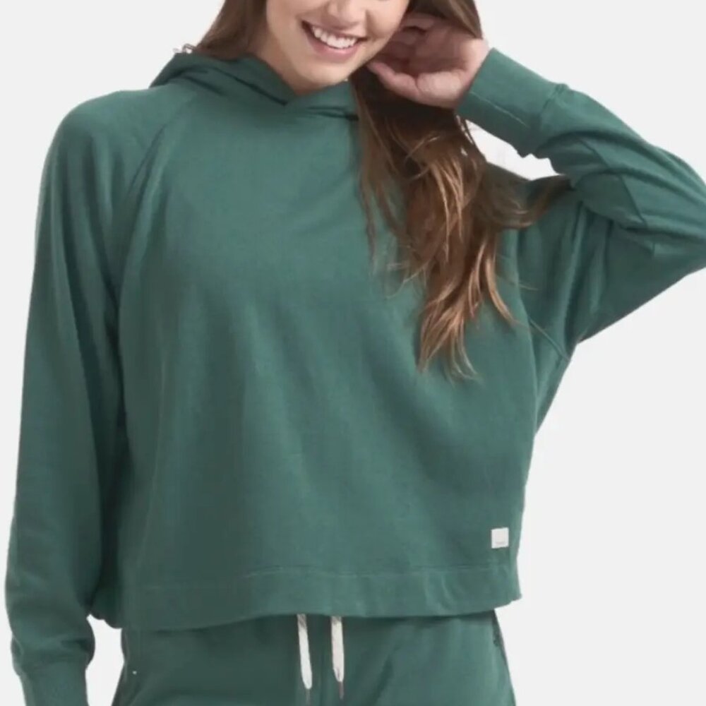 Vuori Sunnyside 100% Cotton French Terry Hoodie Cactus Women's XL - Picture 10 of 11